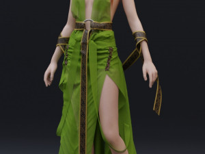 elven dress Modèle 3D