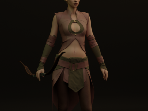 elf archer Modèle 3D
