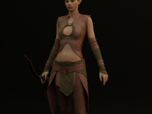 elf archer Modèle 3D