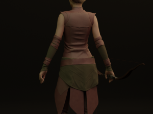 elf archer Modèle 3D