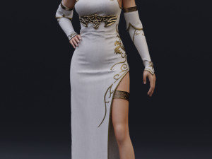 elf priestess Modelo 3D