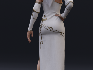 elf priestess Modelo 3D