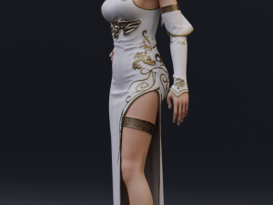 elf priestess Modelo 3D