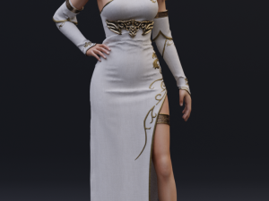 elf priestess Modelo 3D