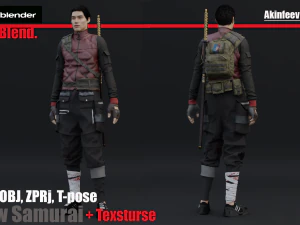 nuovo samurai Modello 3D
