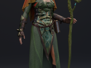 elf priestess 2 3D Model