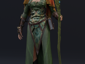 elf priestess 2 3D Model