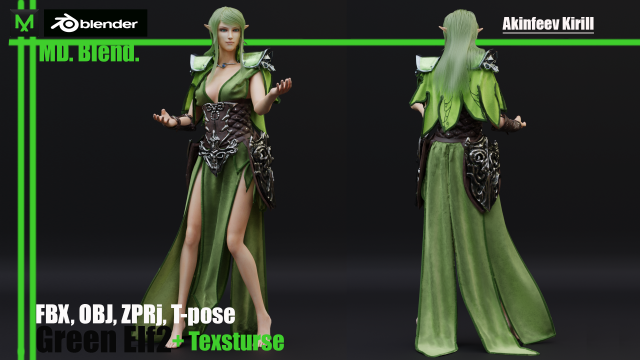 green elf 2 Modèle 3D .c4d .max .obj .3ds .fbx .stl .blend 