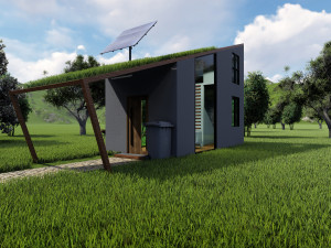 tiny house floor plan low-poly Modelo 3D