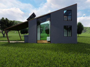 tiny house floor plan low-poly Modelo 3D