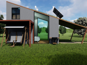 tiny house floor plan low-poly Modelo 3D