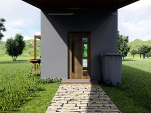 tiny house floor plan low-poly Modelo 3D