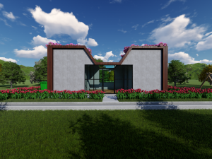 tiny house floor plan-2 low-poly 3D-Modell