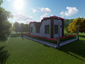 tiny house floor plan-2 low-poly 3D Model
