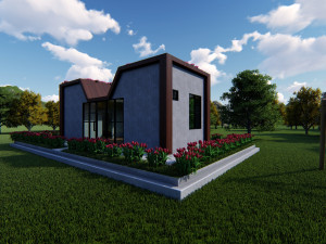 tiny house floor plan-2 low-poly 3D Model