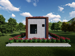 tiny house floor plan-2 low-poly 3D Model