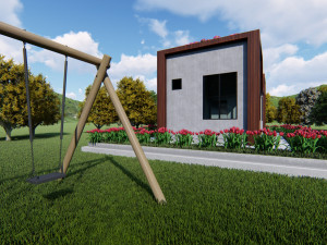 tiny house floor plan-2 low-poly 3D Model