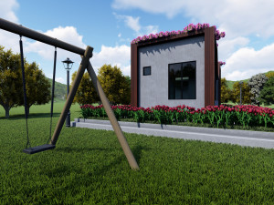 tiny house floor plan-2 low-poly 3D Model
