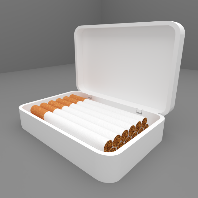 3d print cigarette case 3D Baskı Modeli .c4d .max .obj .3ds .fbx .stl .blend 