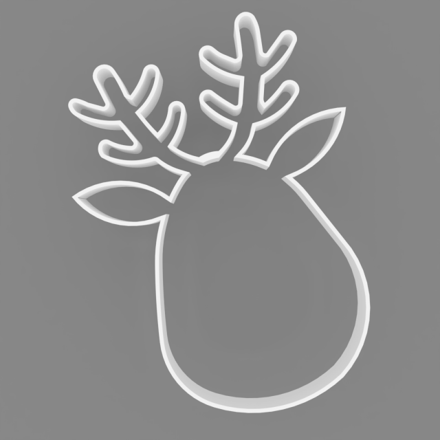 3d printable deer cookie mold 3d print model 3D 打印模型 .c4d .max .obj .3ds .fbx .stl .blend 