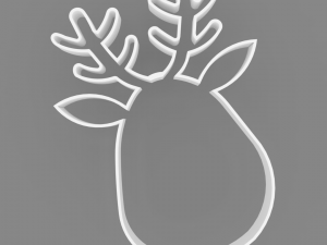 3d printable deer cookie mold 3d print model 3Dプリントモデル