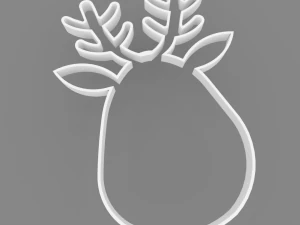 3d printable deer cookie mold 3d print model 3D Print Model