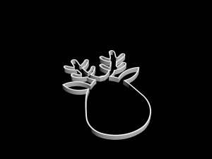 3d printable deer cookie mold 3d print model 3D 打印模型