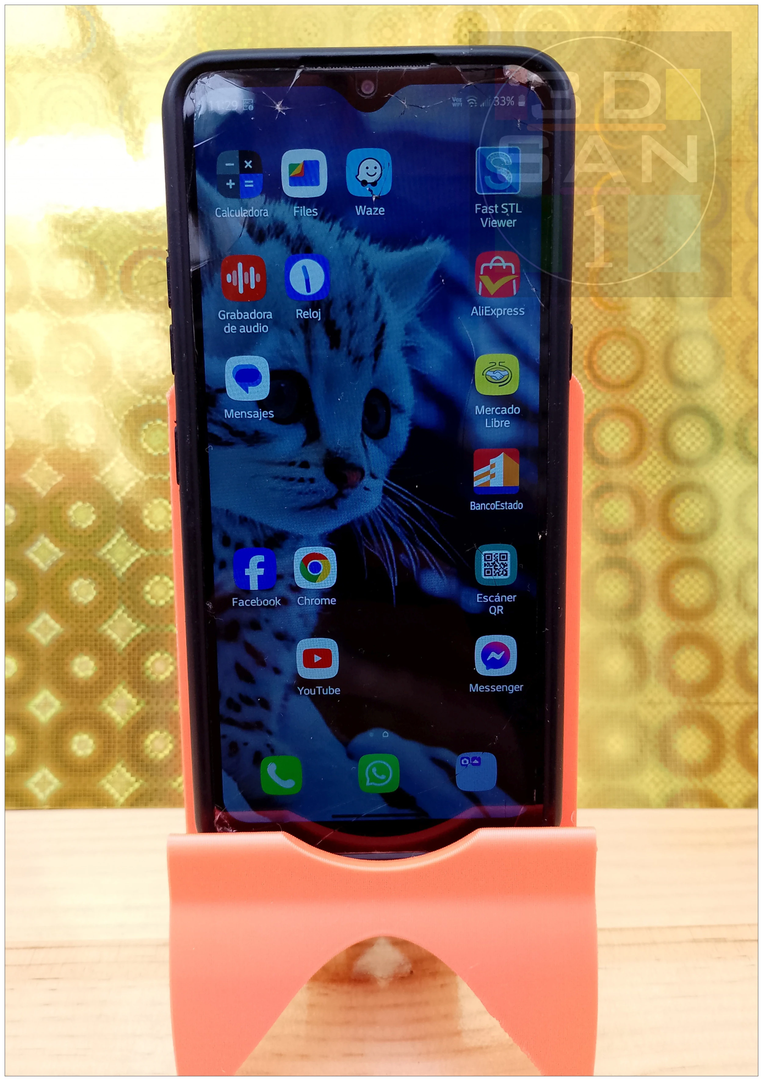 Adjustable Holder phone 3D Print Model .c4d .max .obj .3ds .fbx .stl .blend 