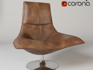 modern leather lounge chair 3D Модель