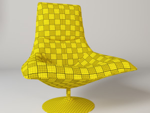 modern leather lounge chair 3D Model
