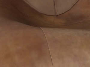 modern leather lounge chair 3D Model