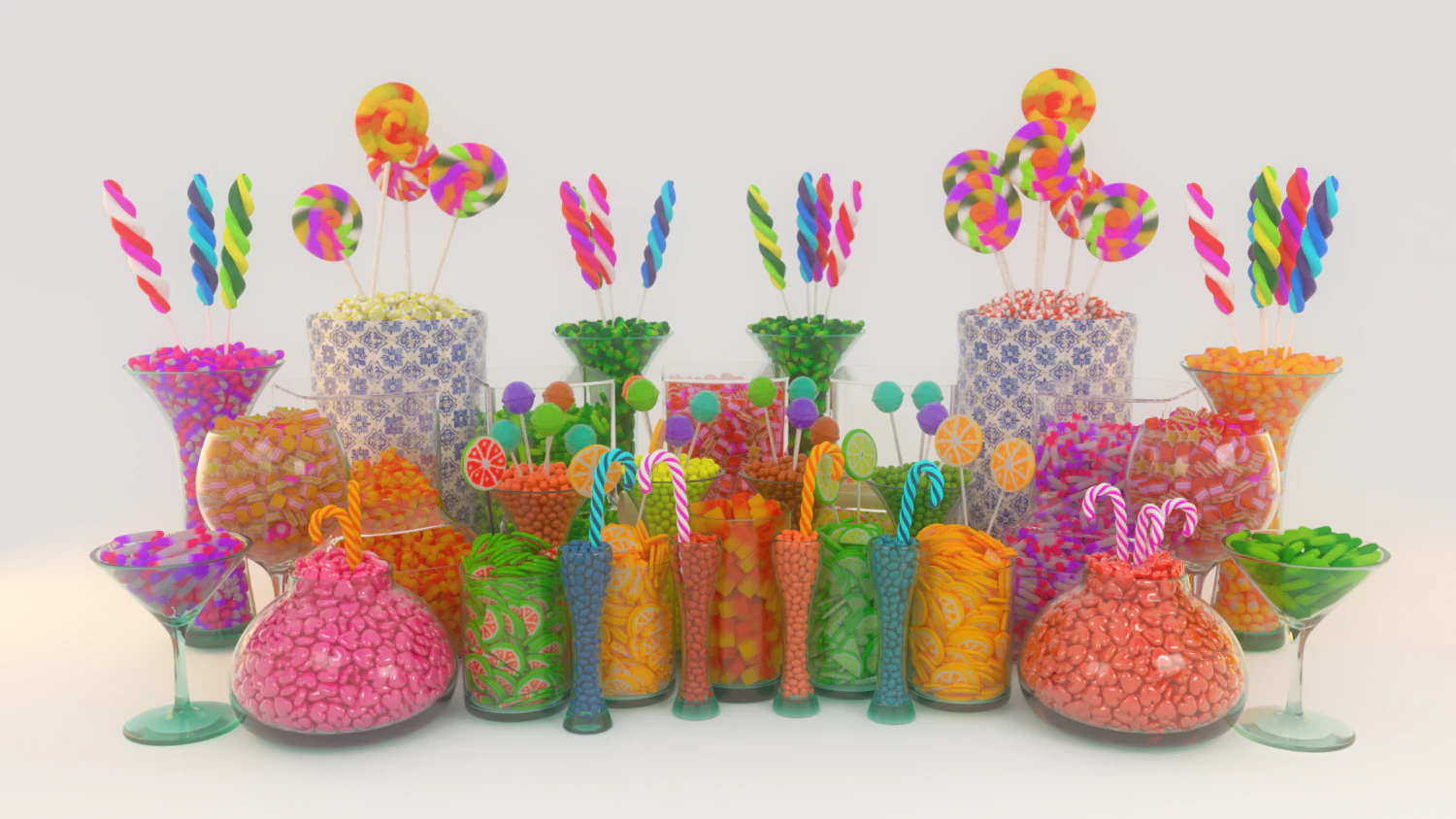 Candies Pack 3D Model .c4d .max .obj .3ds .fbx .stl .blend