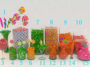 Candies Pack 3D Model