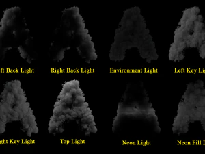 Cloudy Alphabet 3D Model