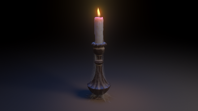 Old Candlestick 3D 模型 .c4d .max .obj .3ds .fbx .stl .blend