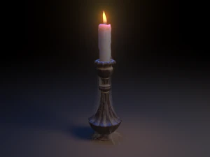 오래된 촛대 3D 모델