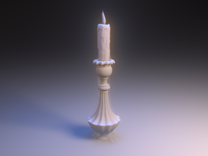 Old Candlestick 3D 模型