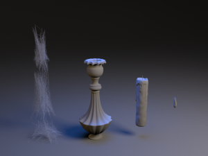 Old Candlestick 3D 模型