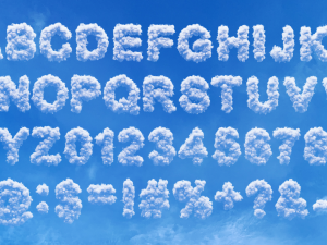 Cloudy Numbers And Symbols 3D 모델