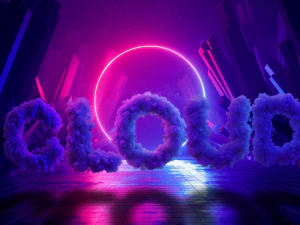 Cloudy Numbers And Symbols 3D Model