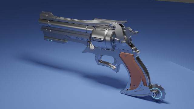 Revolver 3D-Modell .c4d .max .obj .3ds .fbx .stl .blend 