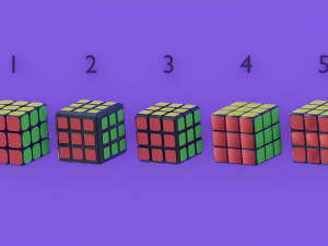 5 rubic cube Modelo 3D