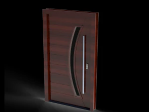 15cm duvar i&ccedil;in 250m y&uuml;ksekliğinde 130m genişliğinde d&ouml;ner ahşap kapı 3D Model