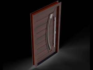 pivotal wooden door 250m high 130m wide for 15cm wall 3D Model