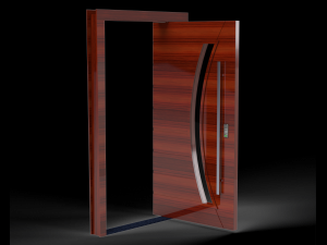 pivotal wooden door 250m high 130m wide for 15cm wall 3D Model