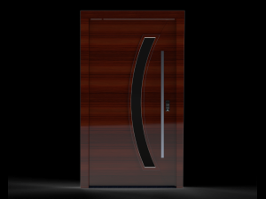 pivotal wooden door 250m high 130m wide for 15cm wall 3D Model