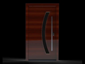 pivotal wooden door 250m high 130m wide for 15cm wall 3D Model