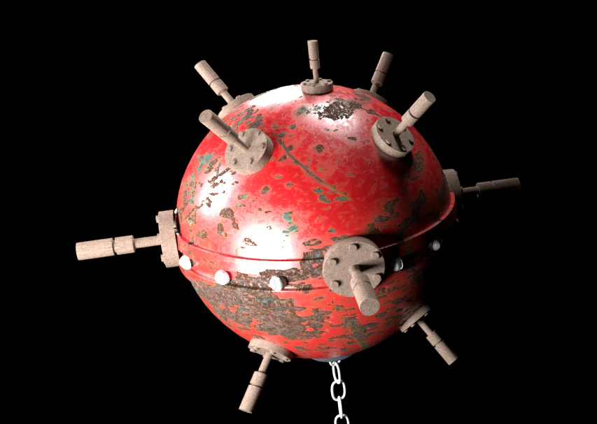 deep-sea mine 3D Model .c4d .max .obj .3ds .fbx .stl .blend 