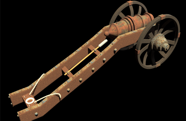 howitzer Modelo 3D .c4d .max .obj .3ds .fbx .stl .blend 