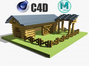 загін для худоби 3D Модель